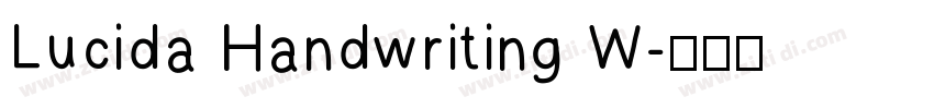 Lucida Handwriting W字体转换